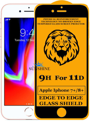 SUNSHINE Tempered Glass Guard for Edge to Edge Tempered Glass For - IPHONE 8 PLUS(Pack of 1)