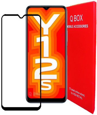 Q Box Edge To Edge Tempered Glass for Vivo Y12s(Pack of 1)