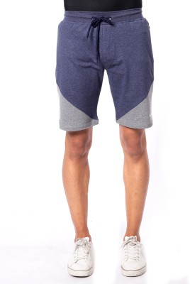 Tom Burg Color Block Men Blue Basic Shorts