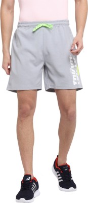 YUUKI Solid Men Grey Regular Shorts