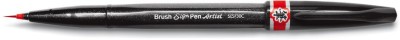 Pentel Arts Brush sign Flexible Nib Sketch Pen(Red)