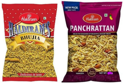 Haldiram's besan bhujia and panchrattan combo pack(2 x 400 g)