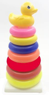 JVTS Smiley Stacking Colouring Teddy Rings for Kids 7 pcs Teddy Ring Multi Color, Stacking Toy(Multicolor)