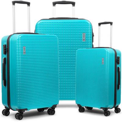 NOVEX Rome Polycarbonate Hard Sided Luggage Set of 3 Trolley Bags