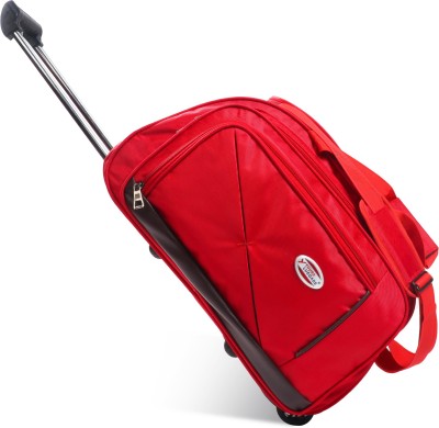 Yours Luggage Rolling Travel Duffel Bag Luggage with Wheels and Steel Trolley,...