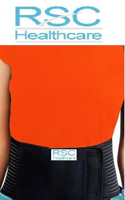 rsc healthcare Umbilical Hernia Support Belt Belly Button Brace with Foam Pressure Pad Abdominal Belt(Black)