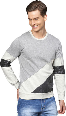 CAMPUS SUTRA Full Sleeve Color Block Men Sweatshirt