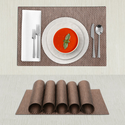 Matworks by Bathla Rectangular Pack of 6 Table Placemat(Multicolor, PVC)