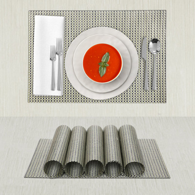 Matworks by Bathla Rectangular Pack of 6 Table Placemat(Multicolor, PVC)