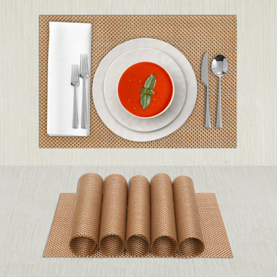Matworks by Bathla Rectangular Pack of 6 Table Placemat(Multicolor, PVC)