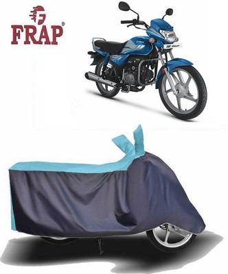 Frap Two Wheeler Cover for Hero(HF Deluxe Eco, Blue, Grey)