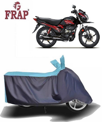 Frap Two Wheeler Cover for Hero(Passion Pro TR, Blue, Grey)