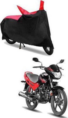 Amozkart Waterproof Two Wheeler Cover for Hero(Glamour, Red, Black)