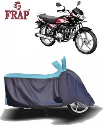 Frap Two Wheeler Cover for Hero(HF Deluxe Eco, Blue, Grey)
