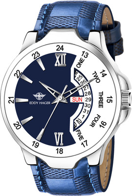 EDDY HAGER EH-173-BLUE Blue Day & Date Display Analog Watch  - For Men