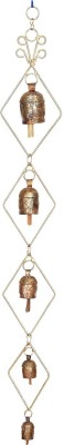 Unravel India Copper Windchime(23 inch, Gold)