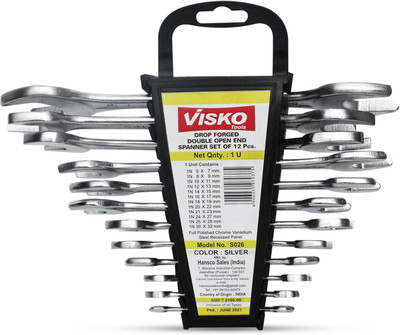 VISKO S026 Double open end Double Sided Open End Wrench(Pack of 12)