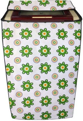 KingMatters Top Loading Washing Machine  Cover(Width: 58 cm, White, Green spring)