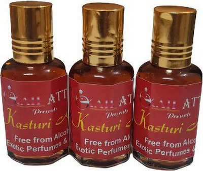 kah attar KASTURI ATTAR(A PACK OF 3 BOTTLES 12ML EACH) Floral Attar(Musk, Musk Arabia)