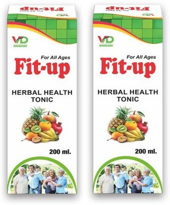 VD Ayurveda Fit Up Herbal Health Tonic | Best Tonic For Women's Weakness | Good Health Tonic For Weakness | Use This Ayurvedic Tonic For Women's Health And Men’s Health | 200 ML(Pack of 2, 200 ml)