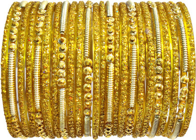 Anshi Creations Glass Bangle Set(Pack of 24)