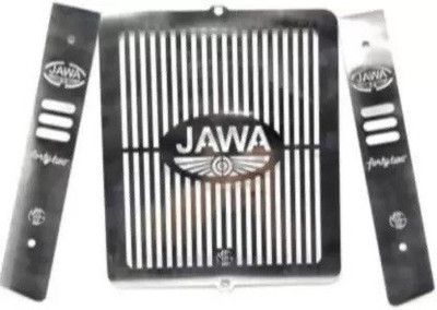 Bullkartzone Stainless Steel Motorcycle Radiator Guard Protector Grill Only Fit in JAWA 42_1 Bike Crash Guard(JAWA)