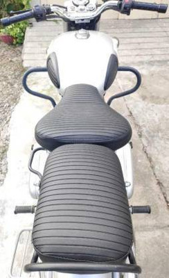 ANK Seat Cover Black Stylish Fore Split Bike Seat Cover For Royal Enfield Classic 350, Classic