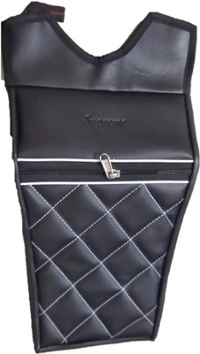 Supreme Stylish Black Art Leather (Thick flop) Diamond Tank cover104 Strap Hero Glamour Bike Tank Cover(4 L)