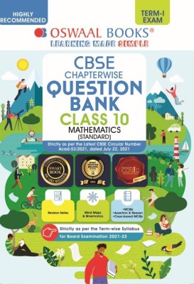 Oswaal Cbse MCQS Question Bank Chapterwise for Term-I, Class 10, Mathematics (Standard) (with the Largest MCQ Question Pool for 2021-22 Exam)  - Question Bank Chapterwise For Term-I, Class 10, Mathematics (Standard) (With the MCQ Question Pool for 2021-22 Exam)(English, Paperback, unknown)