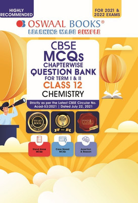 Oswaal Cbse MCQS Chapterwise for Term I & II, Class 12, Chemistry (with the Largest MCQ Question Pool for 2021-22 Exam) - Chapterwise For Term I & II, Class 12, Chemistry (With the MCQ Question Pool for 2021-22 Exam)(English, Paperback, unknown) Oswaal Cbse MCQS Chapterwise for Term I & II, Class 12, Chemistry (with the Largest MCQ Question Pool for 2021-22 Exam) - Chapterwise For Term I & II, Class 12, Chemistry (With the MCQ Question Pool for 2021-22 Exam)(English, Paperback, unknown)