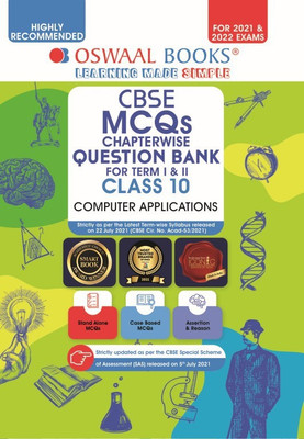 Oswaal CBSE MCQs  - Chapterwise For Term I & II, Class 10, Computer Application (With the MCQ Question Pool for 2021-22 Exam)(Paperback, Oswaal Books)