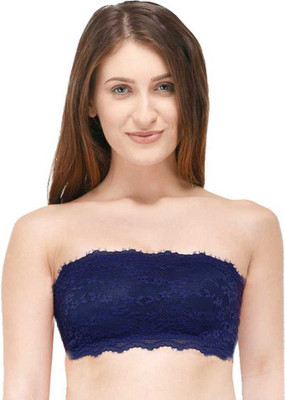 Aaraa Women Bandeau/Tube Lightly Padded Bra(Blue)