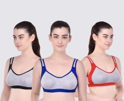 Sexy Bust Women Sports Non Padded Bra(Multicolor)