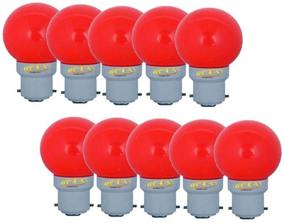 ambert 0.5 W Basic Globe B22 LED Bulb(Red, Pack of 10)