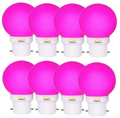 ambert 0.5 W Basic Globe B22 LED Bulb(Pink, Pack of 8)