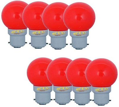 ambert 0.5 W Basic Globe B22 LED Bulb(Red, Pack of 8)
