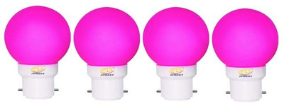 ambert 0.5 W Basic Globe B22 LED Bulb(Pink, Pack of 4)
