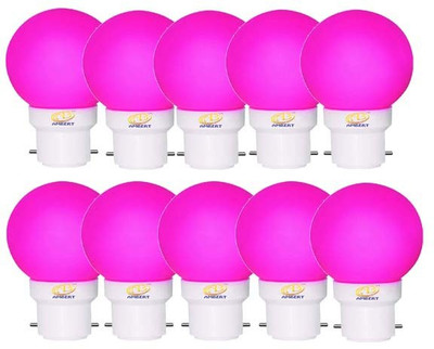 ambert 0.5 W Basic Globe B22 LED Bulb(Pink, Pack of 10)