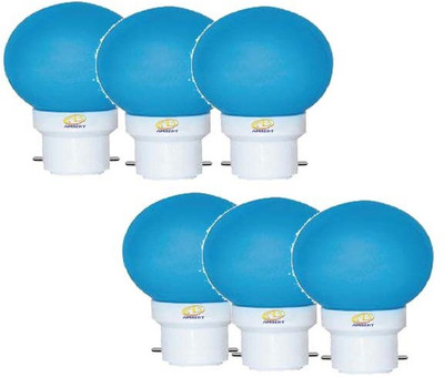ambert 0.5 W Basic Globe B22 LED Bulb(Blue, Pack of 6)