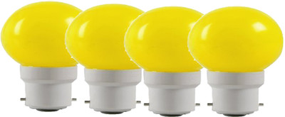 ambert 0.5 W Basic Globe B22 LED Bulb(Yellow, Pack of 4)