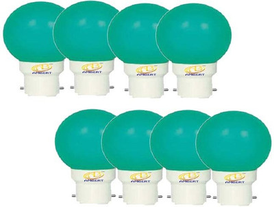ambert 0.5 W Basic Globe B22 LED Bulb(Green, Pack of 8)
