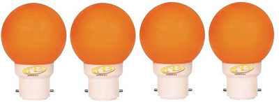 ambert 0.5 W Basic Globe B22 LED Bulb(Orange, Pack of 4)