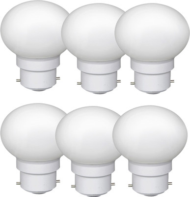 ambert 0.5 W Basic Globe B22 LED Bulb(White, Pack of 6)