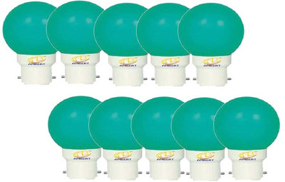 ambert 0.5 W Basic Globe B22 LED Bulb(Green, Pack of 10)