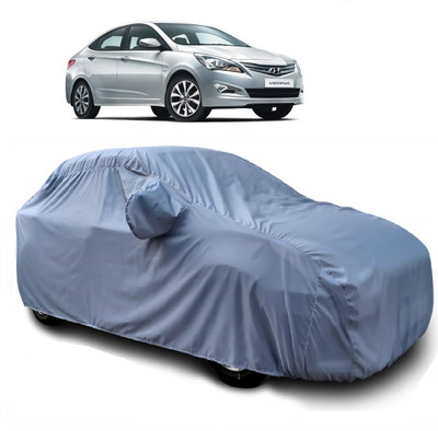 Autoprime Car Cover For Hyundai Fluidic Verna (With Mirror Pockets)(Silver)