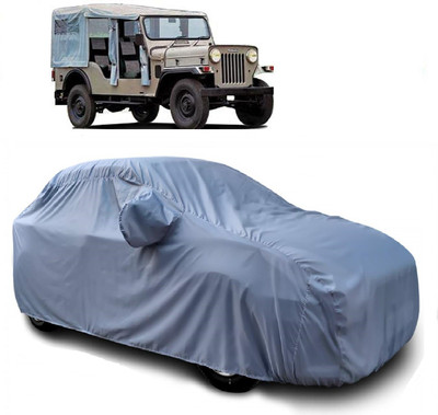 Autoprime Car Cover For Mahindra Jeep (With Mirror Pockets)(Silver)