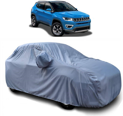 Autoprime Car Cover For Jeep Compass (With Mirror Pockets)(Silver)