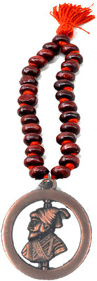 AFH Chatrapati Shivaji Maharaj Rotating double sided Car Mirror Charm Decorative Hanging Ornament Car Hanging Ornament(Pack of 1)