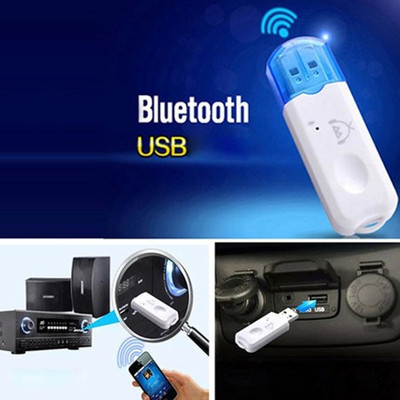 Black Camel v2.1 Car Bluetooth Device with Adapter Dongle(White, Blue)