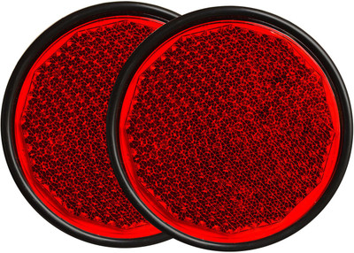 Apsmotiv Reflex Reflector Round Shape Suitable Set for Universal Applications Car Reflector Light(Red)